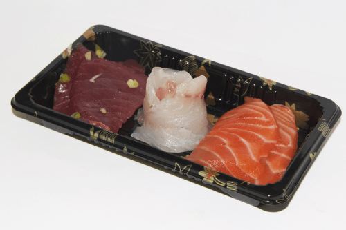 Sashimi trio (6 stuks)