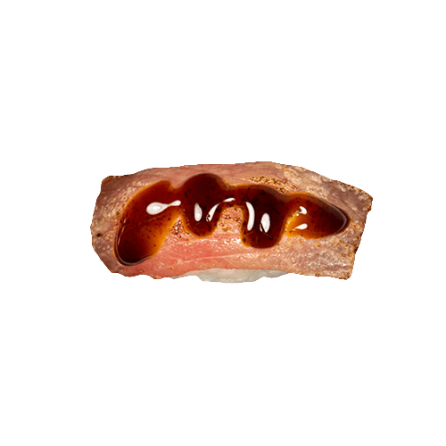 Flamed maguro nigiri