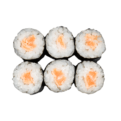 Flamed sake maki