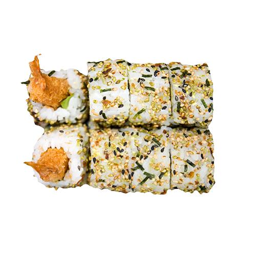 Fried ebi furikake roll