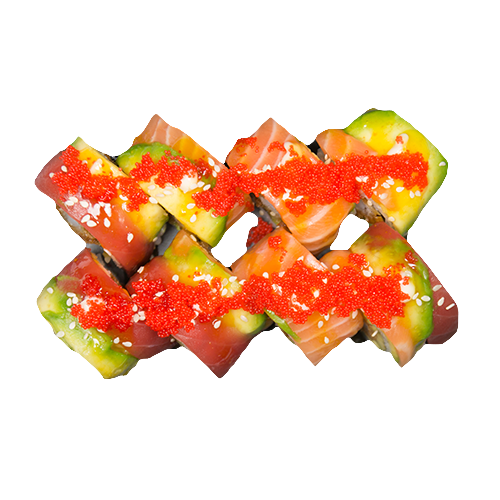 Rainbow dragon roll