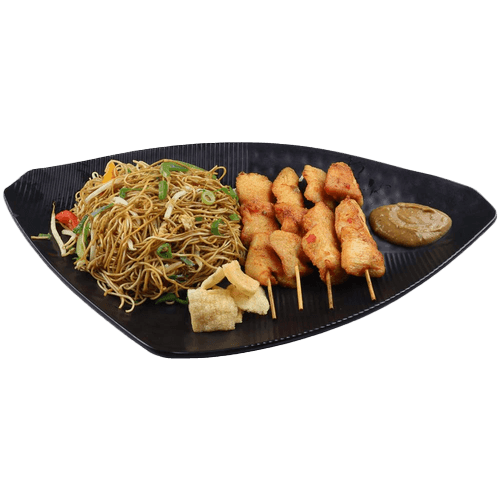 Chicken sate fried noodles