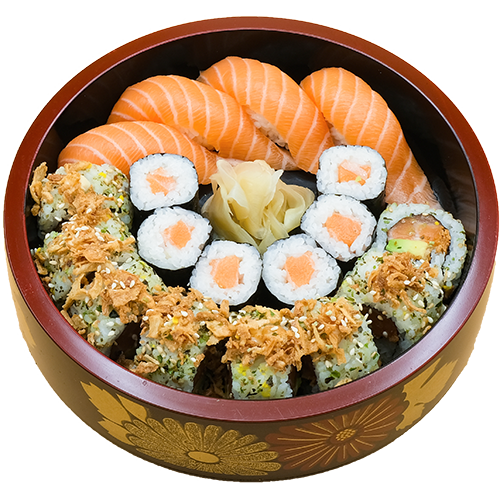 Salmon sushi box