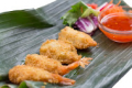 Crispy butterfly shrimps