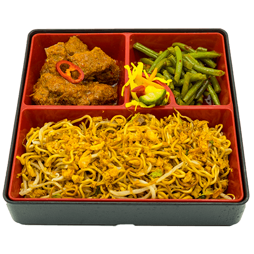 Red curry beef mini rijsttafel