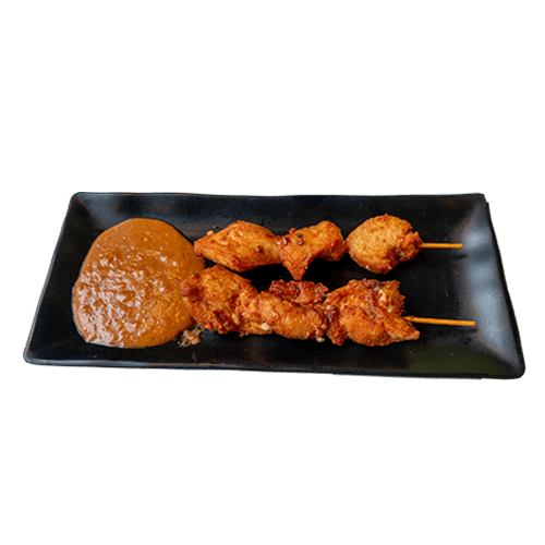 Chicken skewer with peanut sauce