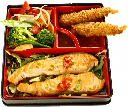 Salmon bento