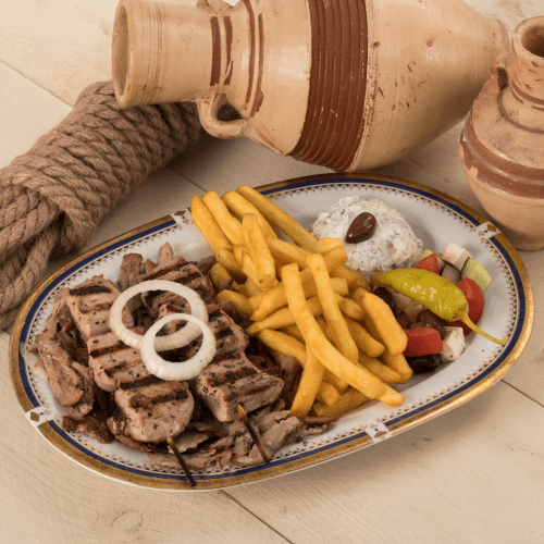 Souvlaki schotel