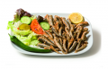 Deep fried anchovies dish