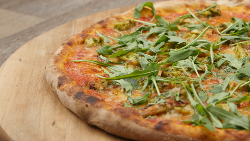 Pizza pollo pesto