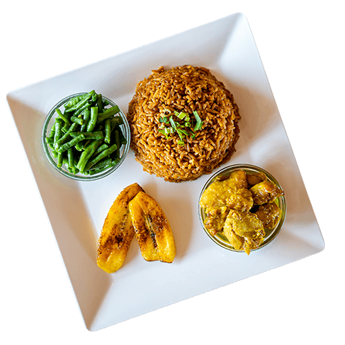 Nasi with curried chicken