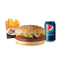 Beef burger meal