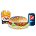 Chicken tikka burger meal