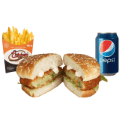 Veggie burger meal