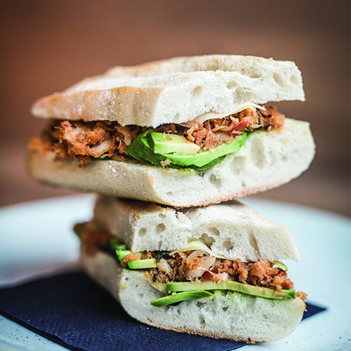Bakkeljauw sandwich