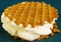 Whipped cream waffle