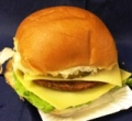 Hamburger sandwich with cheese