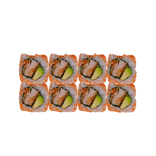 Spicy chicken uramaki