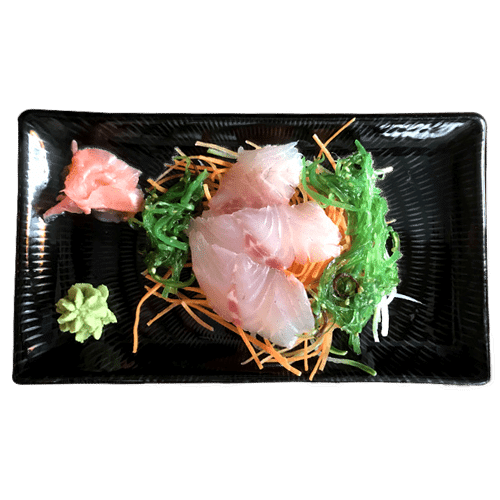 Sea bass sashimi