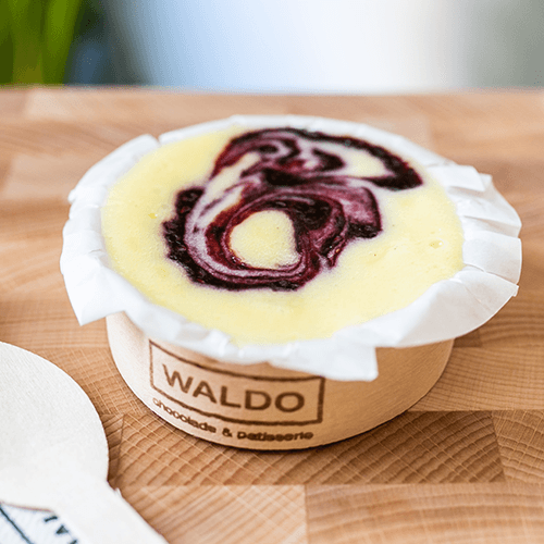 Cheesecake rood fruit swirl