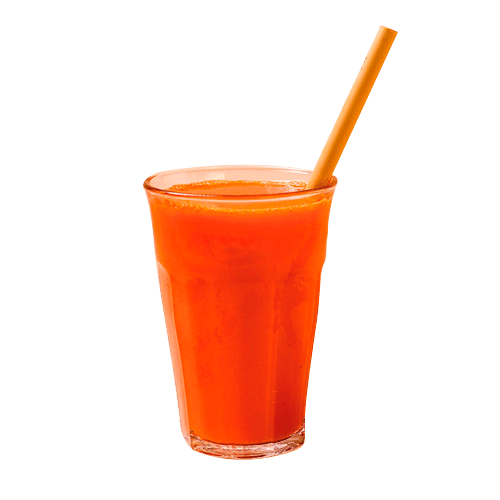 Fresh carrot and apple juice