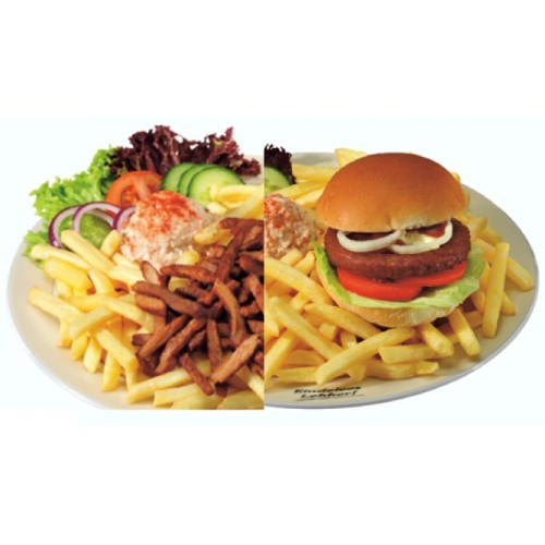 Shoarma hamburger schotel