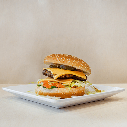 Huisgemaakte verse double cheeseburger