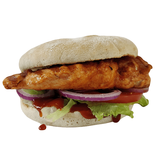Barbecue chicken burger