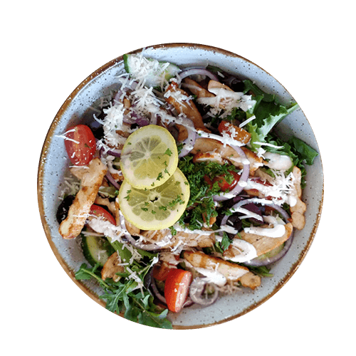 Caesar salad met gegrilde kip