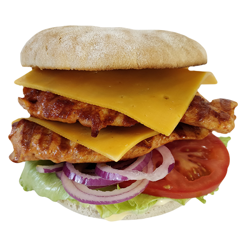 Double chicken cheese burger