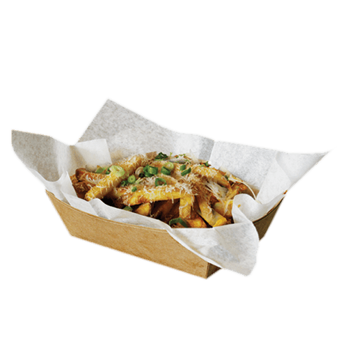 Friet met Parmezaanse kaas en bosui