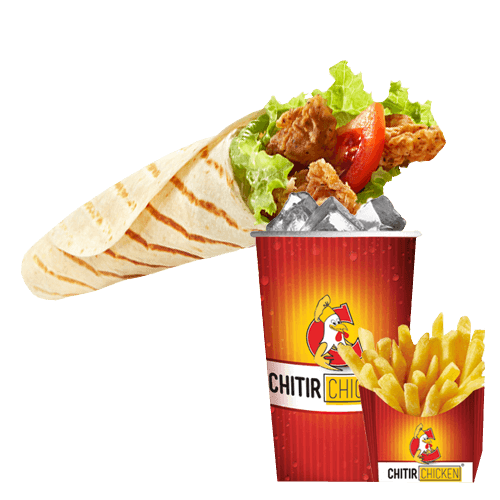 Fried chicken dürüm menu