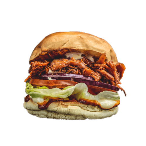 Pulled chicken burger