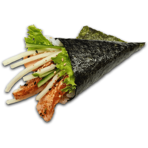 Flamed zalm temaki