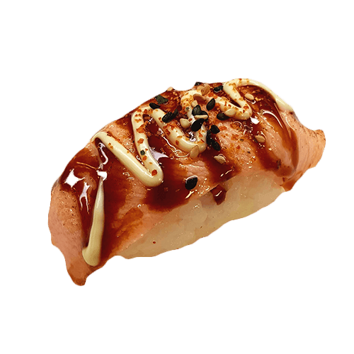 Flamed zalm nigiri