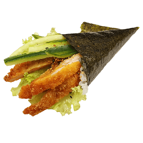 Fried chicken temaki