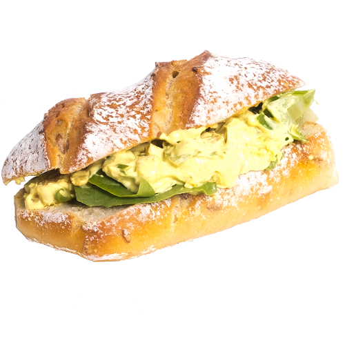 Ciabatta chicken curry salad