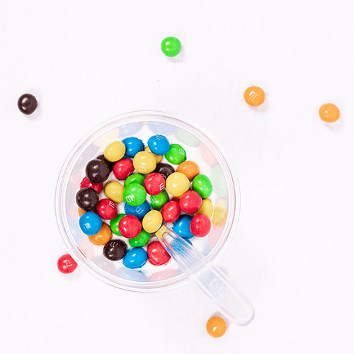 Yogurt with M&M's