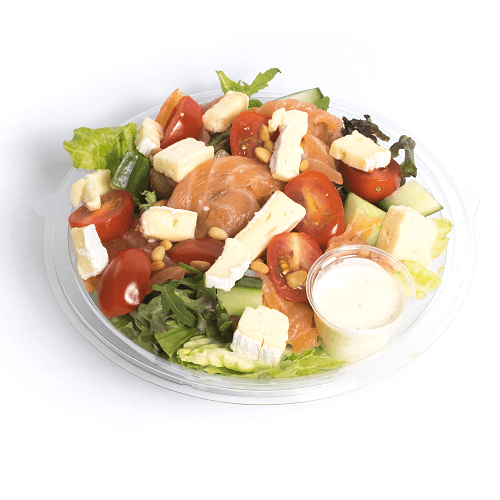 Smoked salmon and brie salad