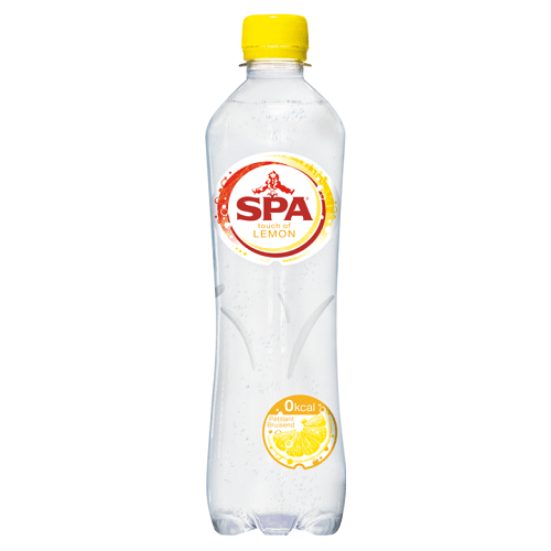 Sparkling lemon water Spa brand