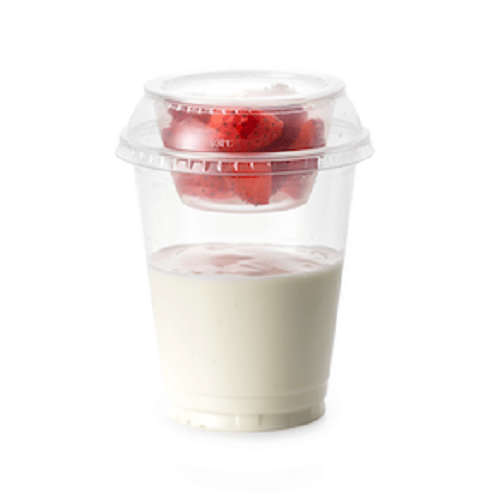 Yogurt with strawberries