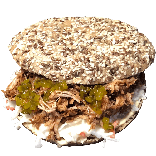 The pulled chicken