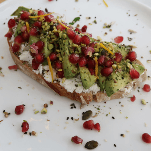 Goat cheese avocado toast