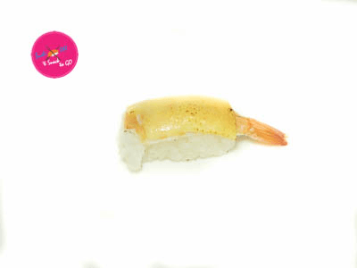 Flamberen ebi nigiri