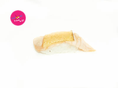 Flamberen zalm nigiri