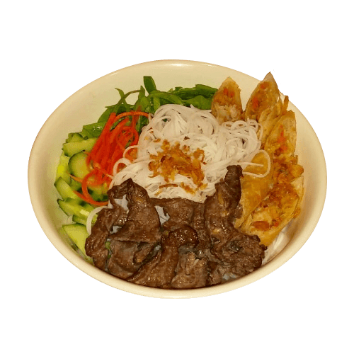 Bun bo nuong cha gio