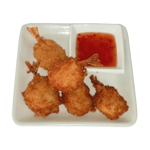 Gefrituurde garnalen met saus