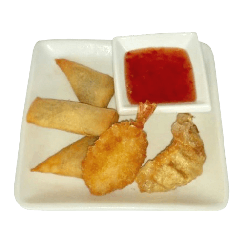 Mix dim sum met saus