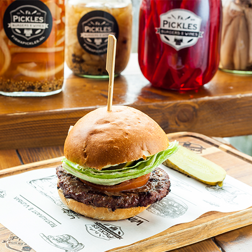 The Pickles burger dry aged