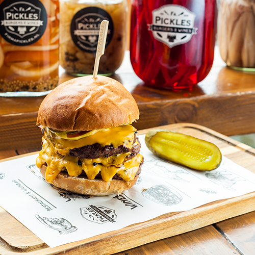 Triple cheeseburger